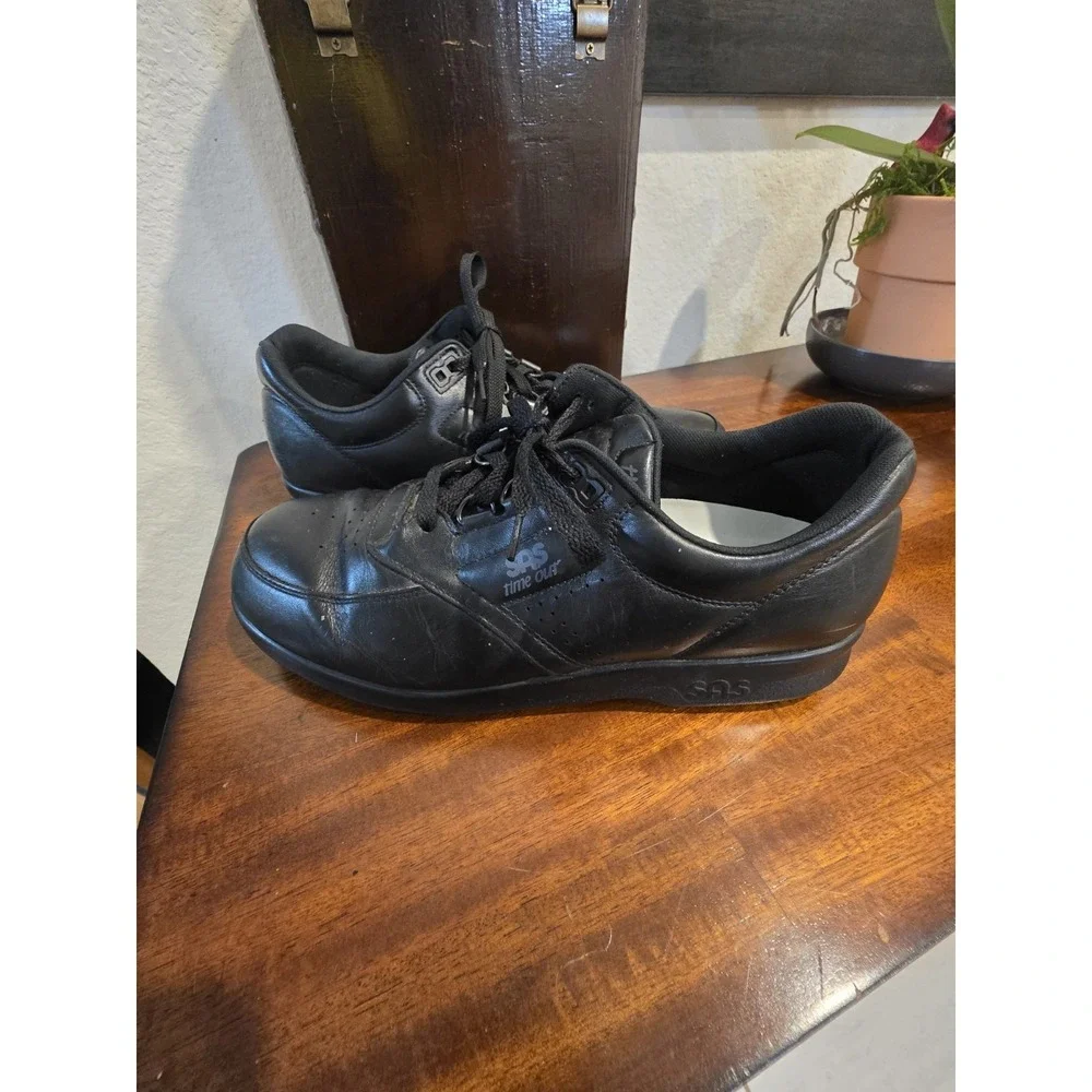 2 SAS Mens Time Out Walking Shoe Oxford Sneaker‎ Black Leather Diabetic Size 11